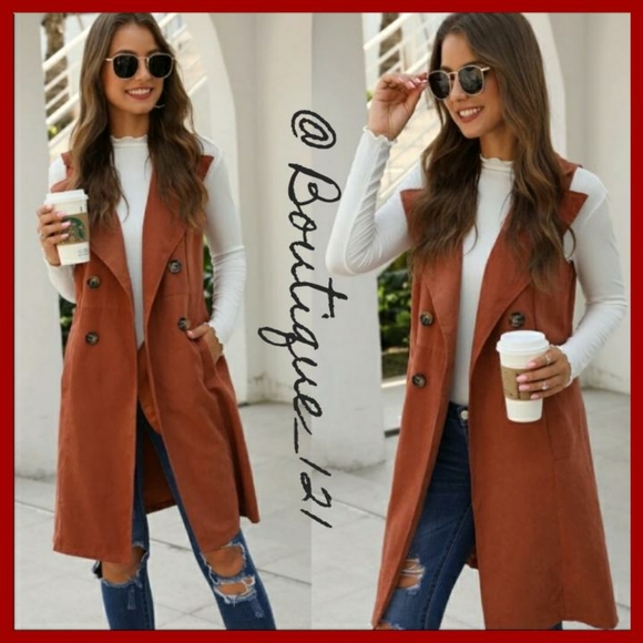 Boutique Jackets & Blazers - Rust Beauty Vest!